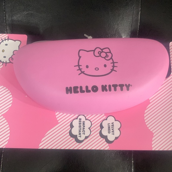 New Hello Kitty Pastel Pink Eyewear Sunglass Glasses Hard Case On Hang Tag - Picture 4 of 9
